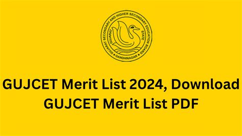 gujcoh|GUJCET 2024 Provisional Merit List (Soon), Check Dates, Counselling.
